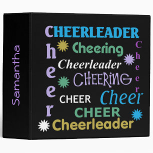 Classeur noir coloré de pom-pom girl