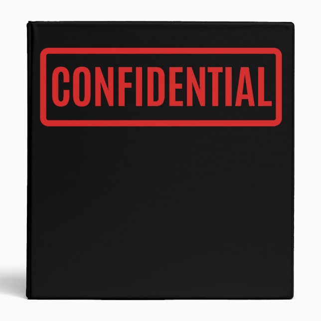 Classeur Noir confidentiel (Devant)