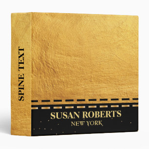 Classeur Noir de luxe et or