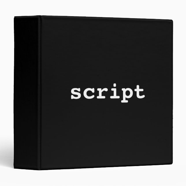 Classeur noir de script (Devant/Côté)