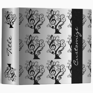 Classeur noir et argenté d'arbre de clef triple de