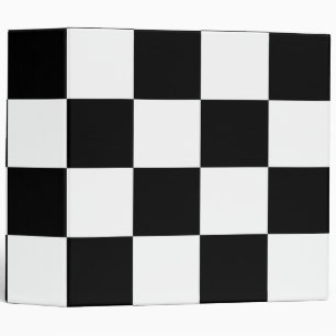 Classeur Noir et blanc Checkered