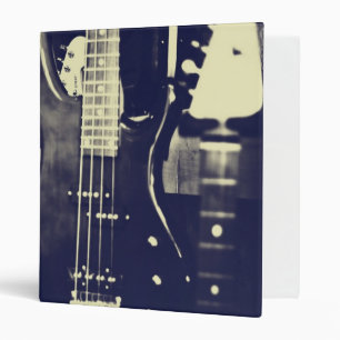 Classeur noir et blanc de guitare