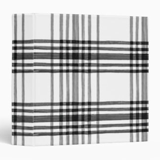 Classeur noir et blanc de plaid d'aquarelle