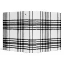 Classeur noir et blanc de plaid d'aquarelle