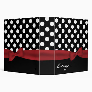 Classeur noir et blanc élégant de coutume de poi