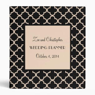 Classeur noir et bronzage chic de mariage