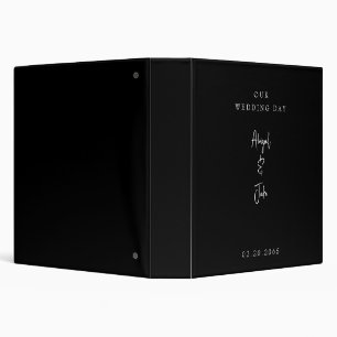 Classeur Noir Notre Mariage Jour Album Script
