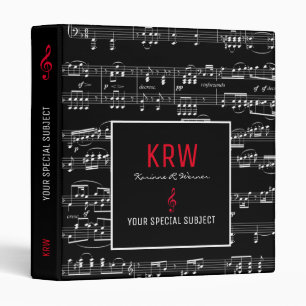 Classeur noir pour les sujets musicaux