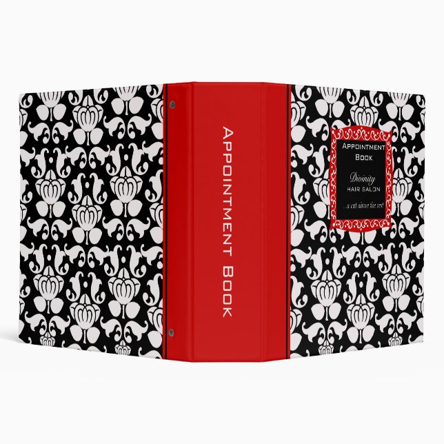 Classeur noir rouge de damassé de livre de (Arrière-plan)