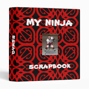 Classeur Noir rouge personnalisé de Ninja d'album à album