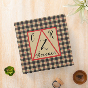 Classeur Noir Tan Rouge Blocs Ecole Monogramme