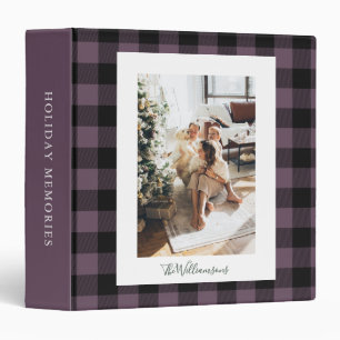 Classeur Noir violet moderne Plaid Rustique Photo Noël