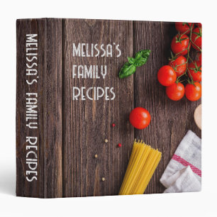 Classeur Nom de bois rustique Recettes familiales Tomates S