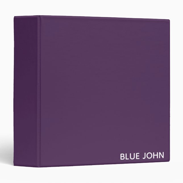 Classeur nom de couleur violet Blue John (Devant/Côté)