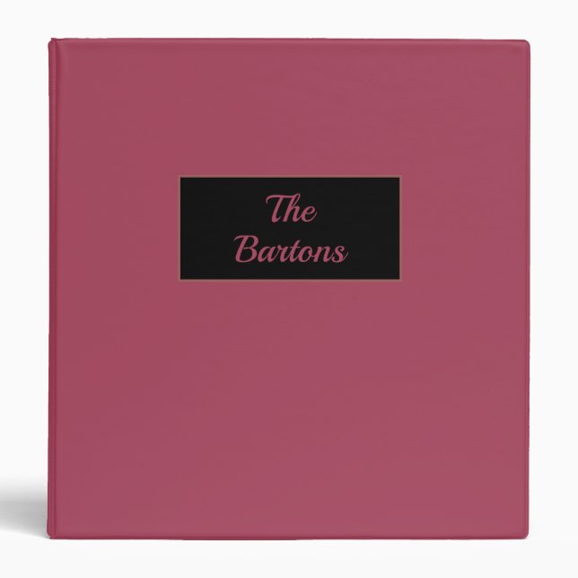 Classeur Nom de famille Bourgogne (Devant)