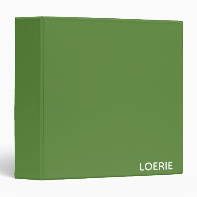 Classeur Nom de la couleur verte Loerie (Devant/Côté)