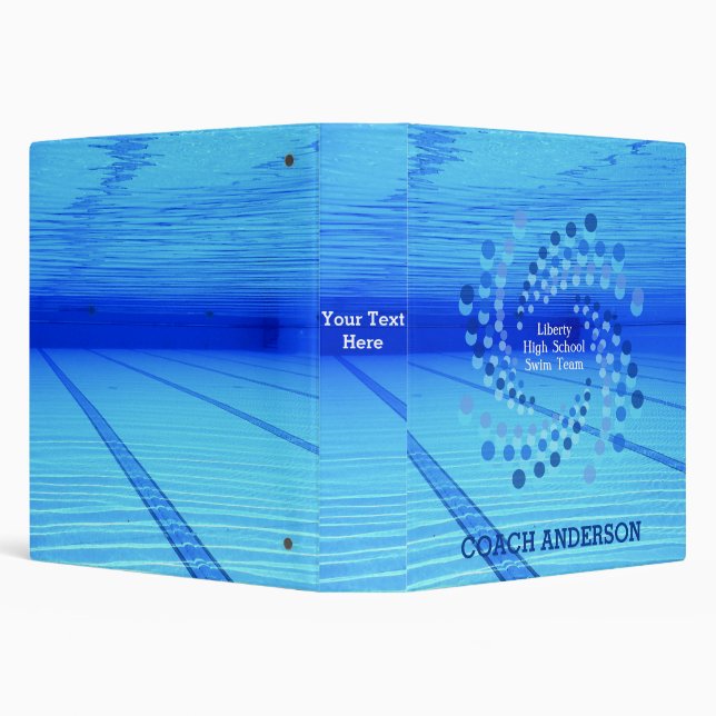 Classeur Nom de la piscine de l'équipe de natation (Arrière-plan)