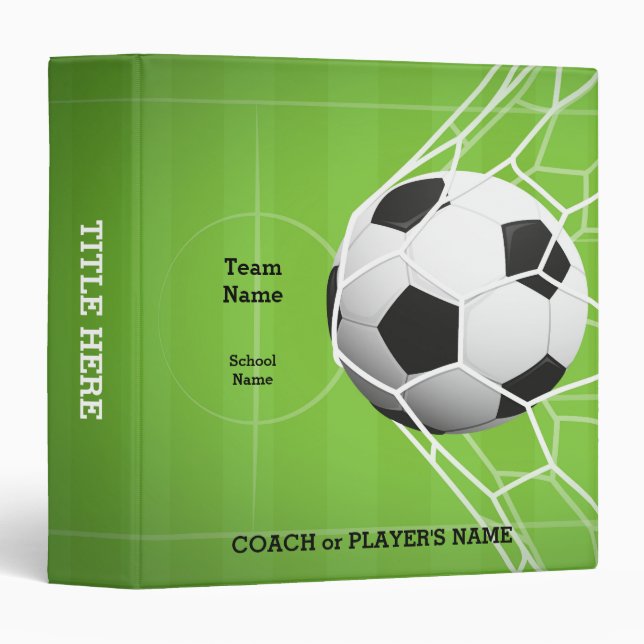 Classeur Nom De L'Équipe De Football Ball De Football Perso (Devant/Côté)
