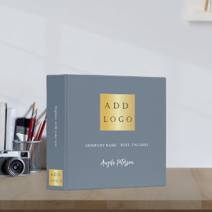 Classeur nom de logo d'entreprise signature gris ardoise