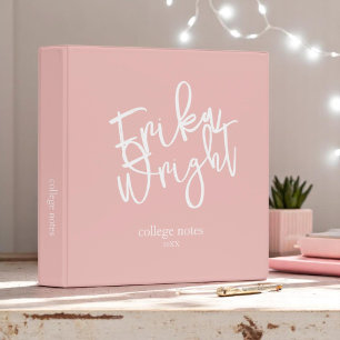 Classeur Nom de script Fille Blushing rose