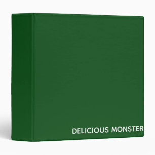 Classeur Nom délicieux de couleur verte de monstre