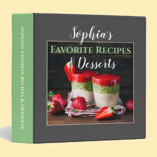 Classeur Nom DIY, Recettes & Desserts préférés, Photo, Saug