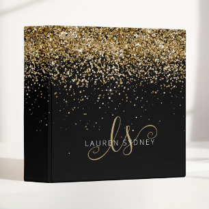 Classeur Nom du monogramme de la Parties scintillant d'or