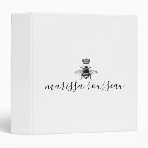 Classeur Nom du script manuscrit du logo Queen Bee