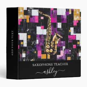 Classeur Nom du script saxophone Abstrait