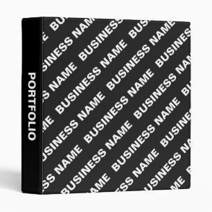 Classeur Nom éditable gras répétitif   Simple Blanc Noir