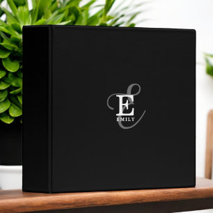 Classeur Nom élégant unique et typographie de monogramme No