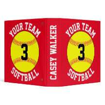 Nom et numéro de l'équipe de softball et du joueur