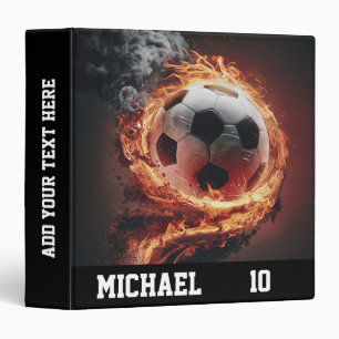 Classeur Nom Et Numéro Personnalisés Soccer Ball Football
