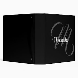 Classeur Nom initial de monogramme moderne minimaliste