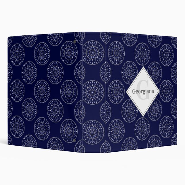Classeur Nom Personnalisé Ditsy Winter Snow Angels Dots Sno (Arrière-plan)