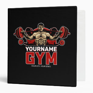 Classeur NOM personnalisé Fitness Accueil GYM Poids Lifting