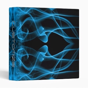 Classeur Nom personnalisé Fumée bleue Noir symétrique