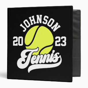 Classeur NOM Personnalisé Tennis Lecteur Racket Ball Court