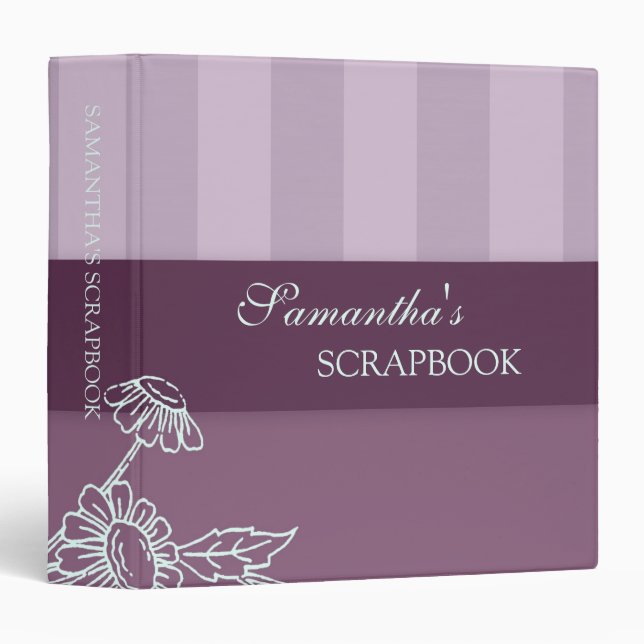 Classeur nommé fait sur commande d'album à rayures (Devant/Côté)