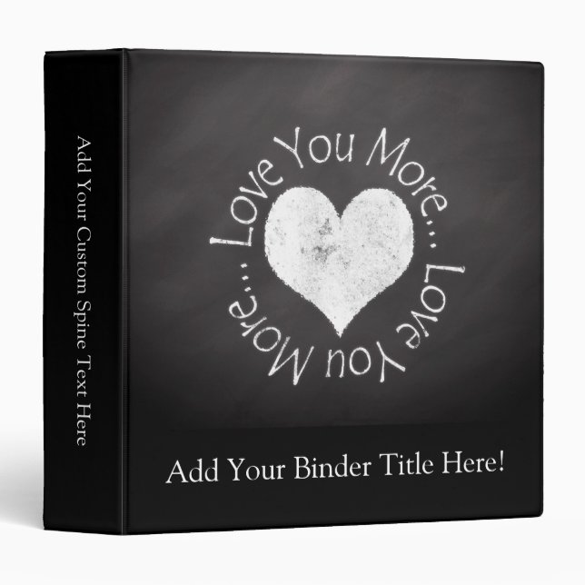 Classeur Non, je t'aime plus (Devant/Côté)