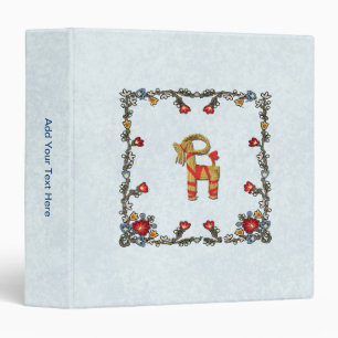 Classeur Norvégien Bunad floral et chèvre de Noël de