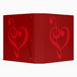 Classeur Note de coeur de musique
