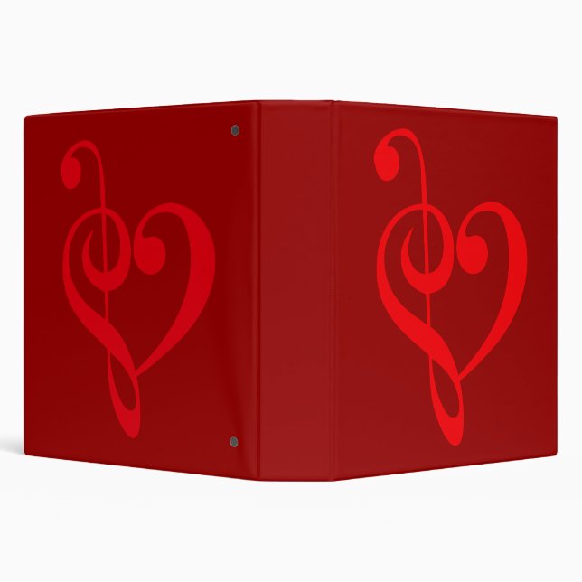 Classeur Note de coeur de musique (Arrière-plan)