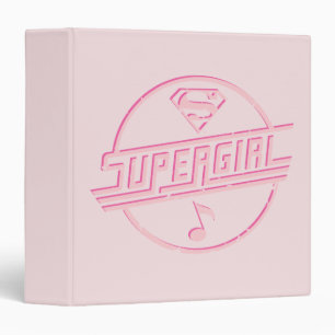 Classeur Note de musique rose Supergirl