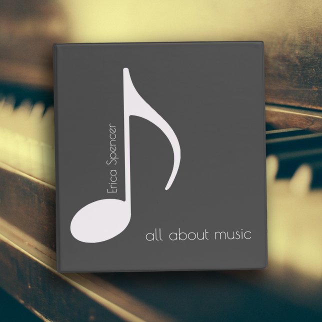 Classeur Note de musique sur Grey, Musique-Leçons (Créateur téléchargé)