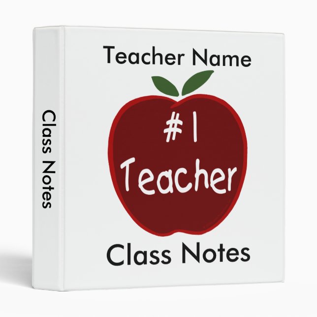 Classeur Notes de classe pour le professeur (Devant/Côté)