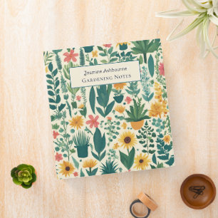 Classeur Notes de jardinage Plantes de jardin floral Jardin