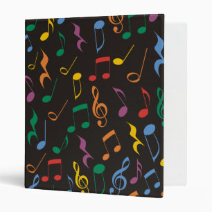 Classeur Notes de musique colorée