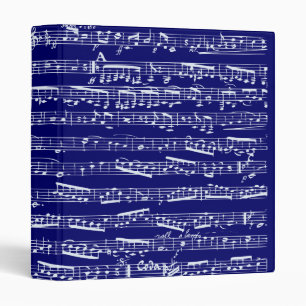 Classeur Notes de musique de bleu marine